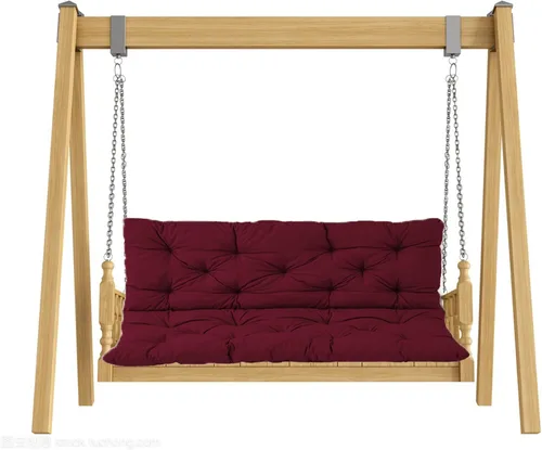Miniatura 7 de Cojines de banco para interiores y exteriores, cojines de asiento de columpio de jardín de 2 o 3 asientos con respaldo, cojines de repuesto