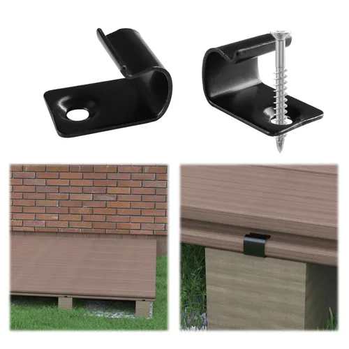 Miniatura 11 de Muzata 200 piezas de sujetadores ocultos de cubierta para tableros compuestos de cubierta universal clips ocultos de polipropileno con tornillos