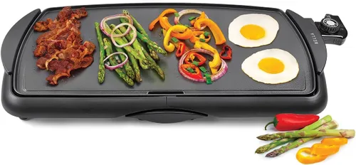 bella Plancha eléctrica antiadherente, haz 10 huevos a la vez, revestimiento antiadherente Healthy-Eco, limpieza sin complicaciones, gran superficie