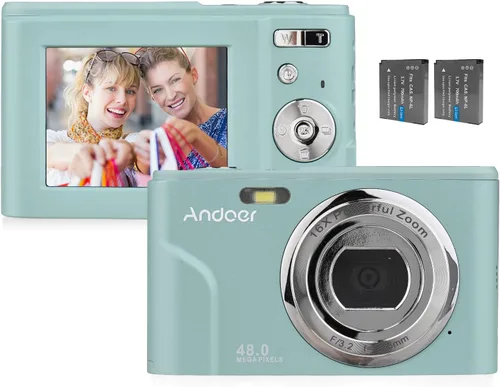 Miniatura 14 de Andoer Cámara de vídeo digital portátil de alta definición 1080P DV 16 MP con pantalla LCD de 2.7 pulgadas, zoom digital de 16x y batería incorporada