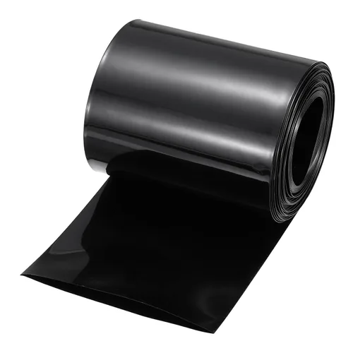 Miniatura 43 de MECCANIXITY Envoltura de Batería de PVC Termorretráctil de 127 mm de Diámetro 200 mm Plana 10 Pies (3 metros) Negra con Buena Aislación para Paquete