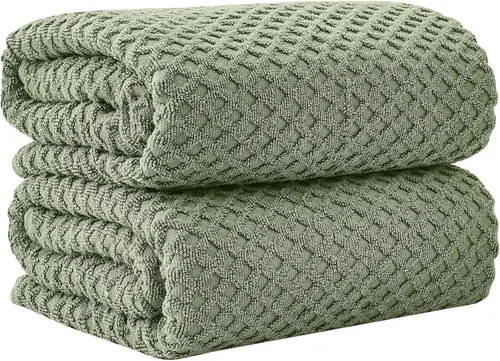 Miniatura 73 de Great Bay Home - Toallas de mano 100% algodón blanco, 6 toallas de baño suaves para manos, altamente absorbentes y de secado rápido, colección