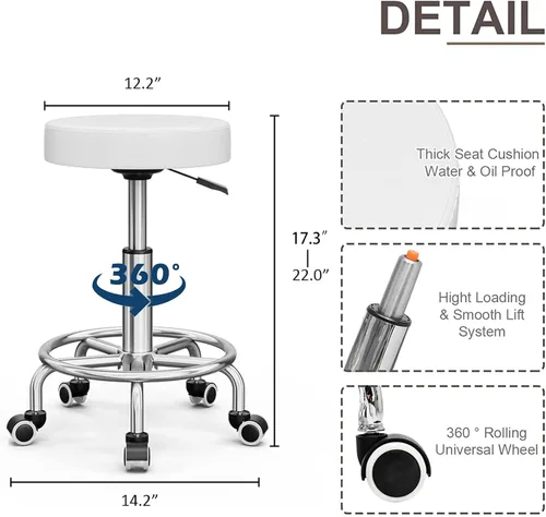 Miniatura 7 de OKAKOPA Silla de pedicura sin fontanería para tecnología de uñas, estación de pedicura portátil con soporte de pedicura y cuencos, silla de spa