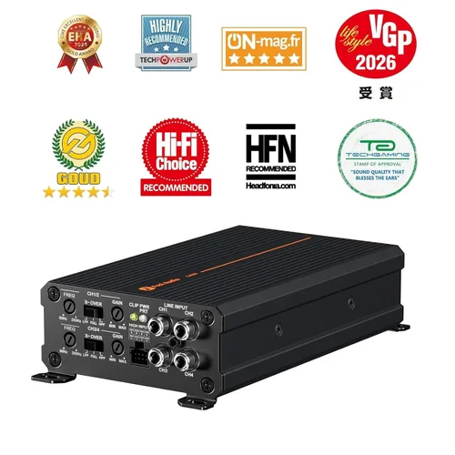Miniatura 2 de Fosi Audio CA30 - Amplificador de coche de 4 canales Mini clase D 400x4 400 vatios, amplificador micro compacto mono subwoofer, entrada RCA/alto