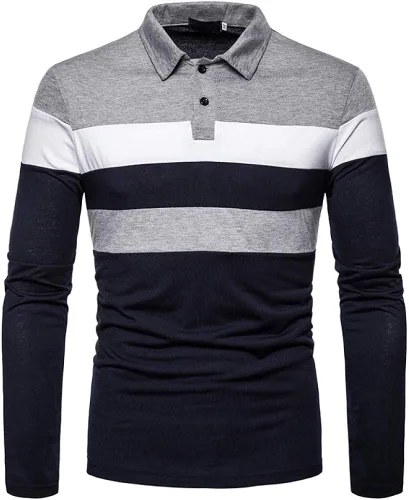 HHGKED Camisas tipo polo para hombre, casuales, de manga corta y larga, para golf, delgadas, a la moda