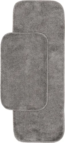 Miniatura 136 de Garland Rug 2 alfombras de baño tradicionales de nailon lavables color morado (17 x 24 pulgadas, 21 x 34 pulgadas), suaves, absorbentes y elegantes