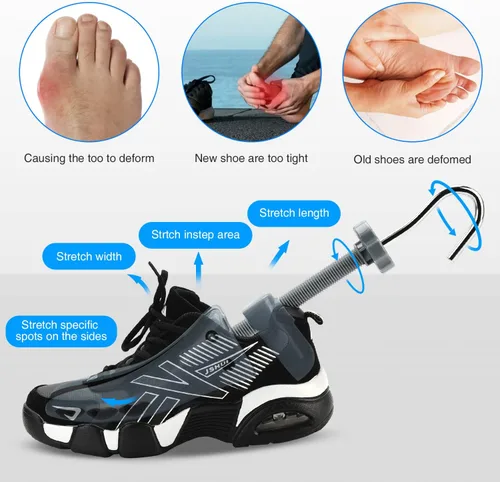 Miniatura 25 de eachway - Estirador de zapatos para hombre y mujer, ajusta el largo y ancho del calzado, para tallas de hombre de EE. UU. de 10 a 13.5