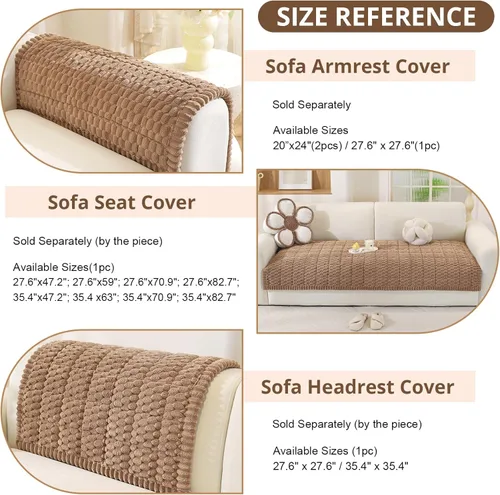 Miniatura 3 de OstepDecor Funda de sofá para perros, funda de sofá antideslizante lavable para mascotas, funda de sofá suave para sofá, sofá biplaza y seccional