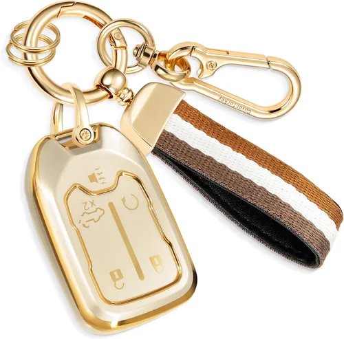 Miniatura 57 de para Buick - Funda para llavero con llavero de cuerda trenzada metálica anti-pérdida mejorada, carcasa suave de TPU exquisita para Avenir Envision