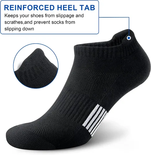 Miniatura 6 de Calcetines tobilleros para mujer, atléticos, para correr, cómodos, acolchados, 356 pares