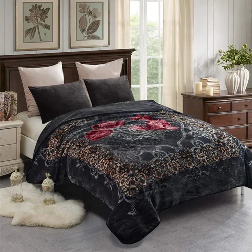 Miniatura 15 de JML Manta de forro polar suave tamaño King, manta coreana pesada, 85 x 95 pulgadas, 9 libras, una sola capa, esponjosa, gruesa, cálida