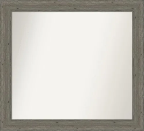 Miniatura 263 de Amanti Art Espejo de pared personalizado no biselado (24.5 x 24.5 pulgadas), marco gris marrón alta, varios tamaños personalizados, espejo de baño