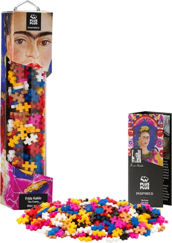 PLUS PLUS Inspirado, Frida Kahlo - Juego de construcción de historia del arte, kit de pintura 3D y suministros de manualidades para niños, 350 mini