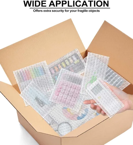 Miniatura 6 de 300 bolsas transparentes autoadhesivas con cojín de burbujas, bolsas a granel, bolsa de burbujas de doble pared, bolsa de plástico a prueba