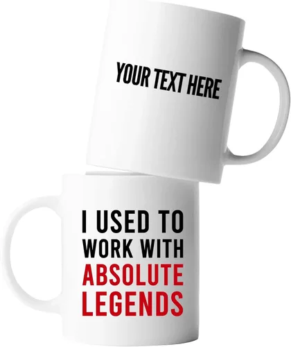 Miniatura 12 de Panvola Taza de café de cerámica con texto en inglés "I Used To Work With Absolute Legend Coworker Gifts Retirement New Job Goodbye Retired Negro