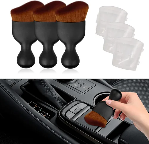 HAOBO 2 cepillos de coche, cepillo de polvo para el interior del automóvil, cepillo de polvo para el interior del automóvil, accesorios de