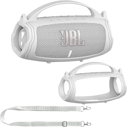 Miniatura 12 de JCHPINE Funda de Silicona para Altavoz Bluetooth Portátil JBL Charge 5, Soporte de Piel Protectora para Accesorios de Altavoz JBL Charge 5