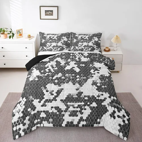 Miniatura 11 de Juego de edredón de camuflaje para niños, tamaño individual, para niños y niñas, juego de ropa de cama ligero con estampado de camuflaje militar