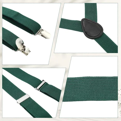 Miniatura 3 de Seematn 12 piezas de tirantes ajustables con espalda en Y para hombre, tirantes elásticos estilo Y, cinturones de vaquero para hombres y niños