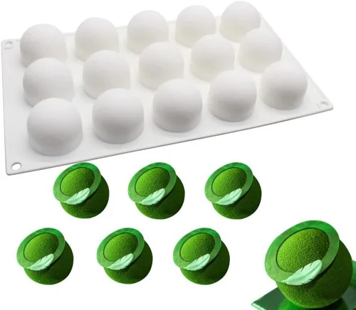 Miniatura 14 de Molde de silicona para hornear, antiadherente, pastelería, chocolate, pastel, postre, herramientas de decoración (limón V_11.8x6.8x0.11 pulgadas)
