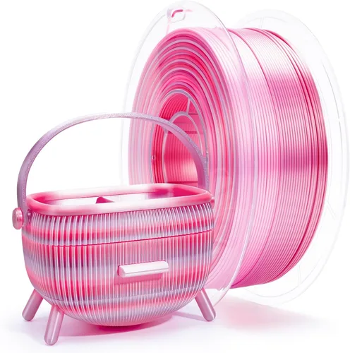 Miniatura 31 de ZIRO Filamento PLA, Filamento de Impresora 3D de Seda de Coextrusión de Triple Color 1.75mm, para Bolígrafo de Impresora 3D, Carrete PLA Multicolor