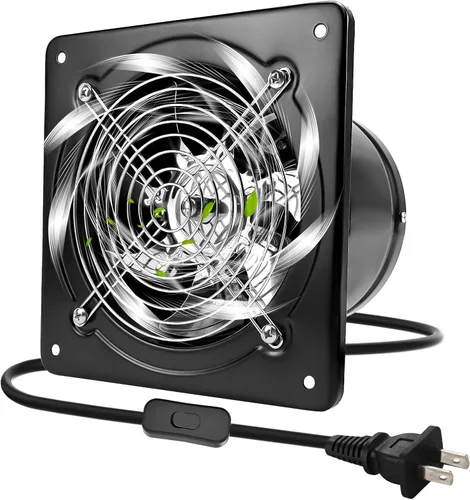 iMeshbean Extractor de 12 pulgadas, ventilador de escape de pared 1226CFM para cocina, baño, ventilador extractor de metal ideal para ático, garaje,