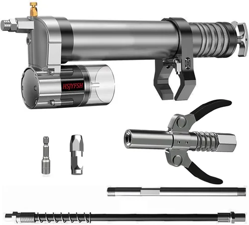 Adaptador de pistola de engrase, convierte herramienta neumática, taladros inalámbricos y destornilladores de impacto en pistola de grasa eléctrica,