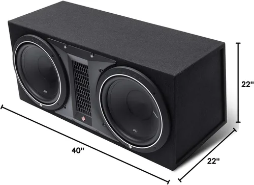 Miniatura 5 de Rockford Fosgate Punch P1-2X12 Dual P1 - Caja de subwoofer cargada de 12 pulgadas con puerto
