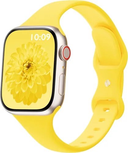 Miniatura 10 de Bandas delgadas de silicona deportivas compatibles con Apple Watch de 38mm 42mm 40mm 44mm 41mm 45mm 46mm 49mm, correa de repuesto delgada y estrecha