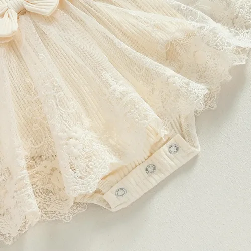 Miniatura 7 de Mameluco para bebé recién nacido, manga larga, con volantes, vestido floral 3D, ropa de otoño