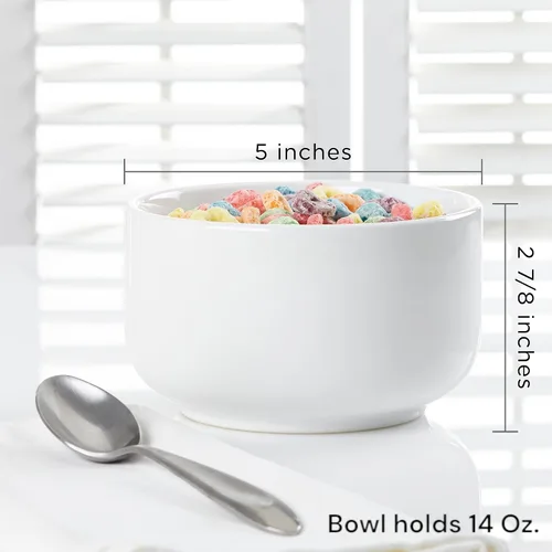 Miniatura 4 de Personalization Universe Cuenco personalizado con texto en inglés "I Cerealsly Love You", de 14 onzas, romántico de San Valentín, cerámica pesada