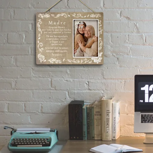 Miniatura 4 de KU-DaYi Marco de fotos para madre, regalo de cumpleaños de mamá y día de la madre de parte de hijo, hija o niños, marco de pared y mesa de 4