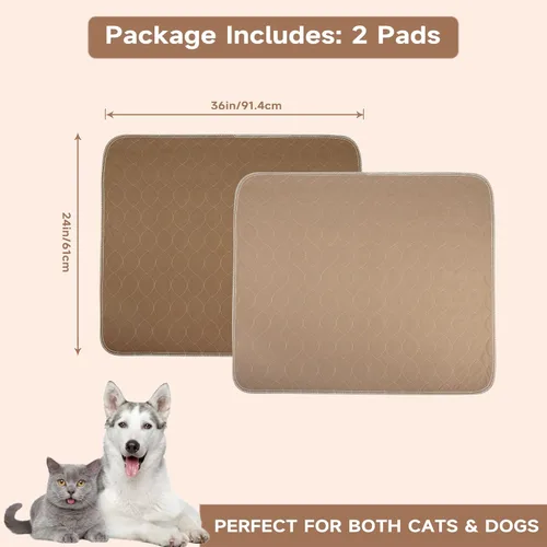 Miniatura 5 de Paw Legend Almohadillas lavables y reutilizables para orina de perro, superabsorbentes (paquete de 2), lavables y reutilizables, almohadillas