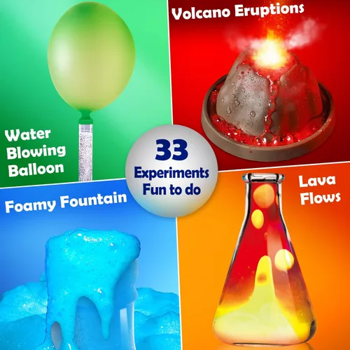 Miniatura 2 de UNGLINGA Kit de Ciencia de 33 Experimentos para Niños, Juguetes STEM para Proyectos Científicos, Regalos Educativos de Química para Niños y Niñas