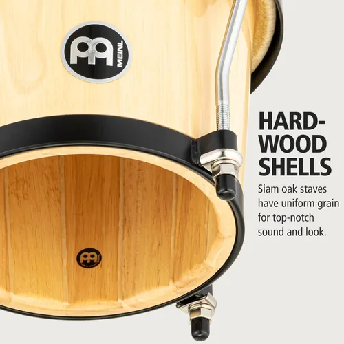 Miniatura 2 de Meinl Percussion HB100SNT-M bongós de madera natural de 6 3/4 y 8 pulgadas, Natural