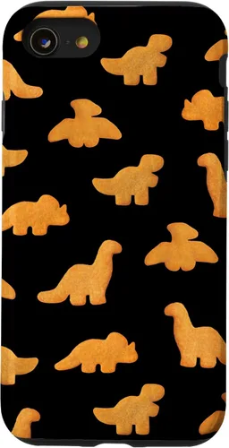 Miniatura 18 de Patrón de pepitas de pollo para iPhone XR Dinos Estuche negro realista divertido Dino