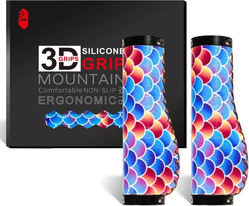 Miniatura 13 de Chooee Agarres ergonómicos para bicicleta de montaña, agarres de silicona para manillar de bicicleta MTB/BMX.