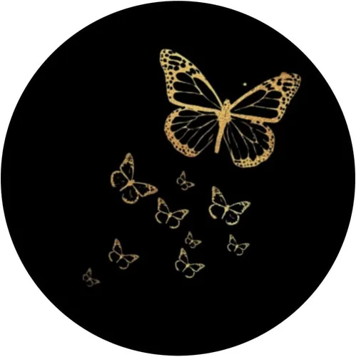 Miniatura 3 de PopSockets de mariposa dorada y negra con diseño de mariposas y simples y minimalistas