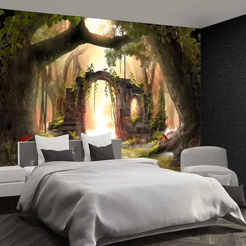 Miniatura 44 de Papel tapiz mural gris de Nueva York del Puente de Brooklyn, papel tapiz mural de paisaje urbano grande para sala de estar y dormitorio - 108"x75