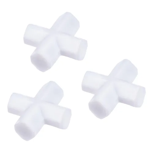 Miniatura 7 de MECCANIXITY Agitador magnético mezclador barra de agitación 20 mm (0.79 ") forma de cruz PTFE recubrimiento imán blanco para laboratorio 3 piezas