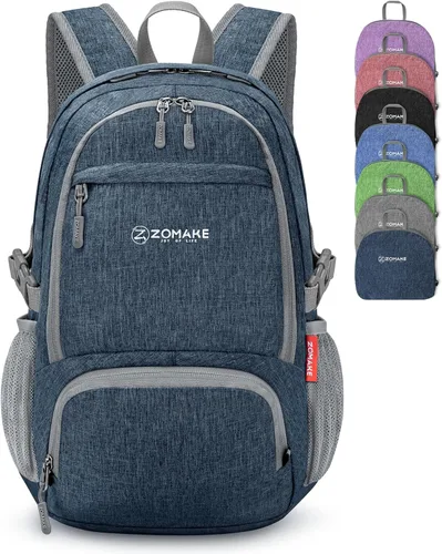 Miniatura 29 de ZOMAKE Mochila ultraligera plegable de 20L, mochilas plegables pequeñas resistentes al agua para senderismo, mochila de día colapsable para mujeres