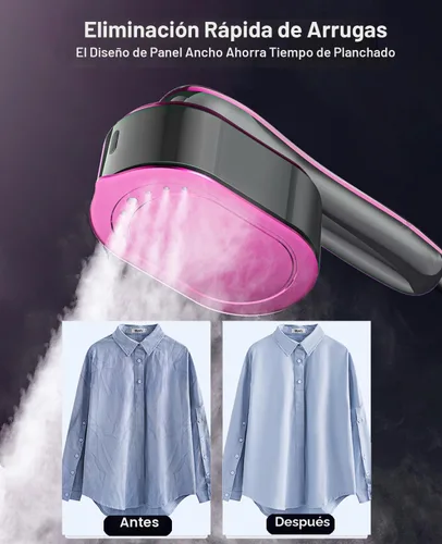 Miniatura 5 de Vaporizador y plancha 2 en 1 para ropa, vaporizador portátil de mano para ropa con pantalla LED, panel de cerámica grande, plancha de vapor