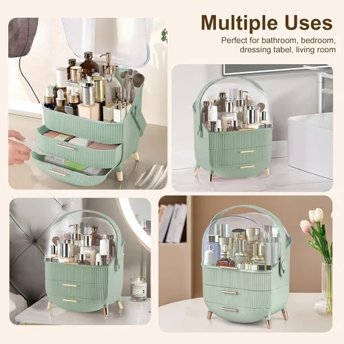 Miniatura 6 de Organizadores y almacenamiento de maquillaje, organizador de maquillaje para tocador, organizadores de cosméticos para el cuidado de la piel
