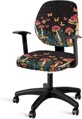 Miniatura 26 de Talayituse - Funda para silla de oficina o computadora con estampado de estrellas de playa, funda de asiento dividida elástica, extraíble y lavable