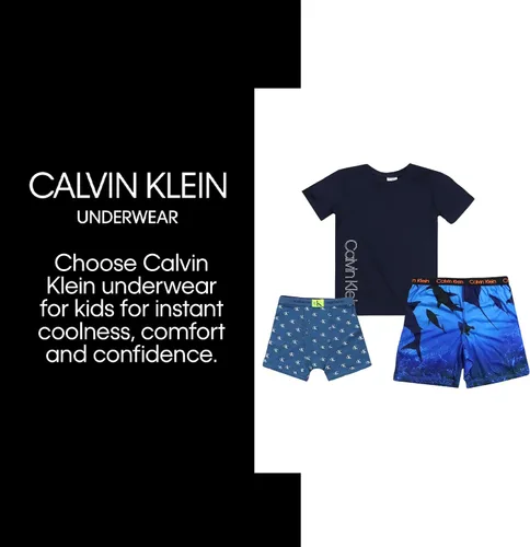 Miniatura 3 de Calvin Klein Conjunto de pijama de dos piezas para niños, camiseta y pantalones