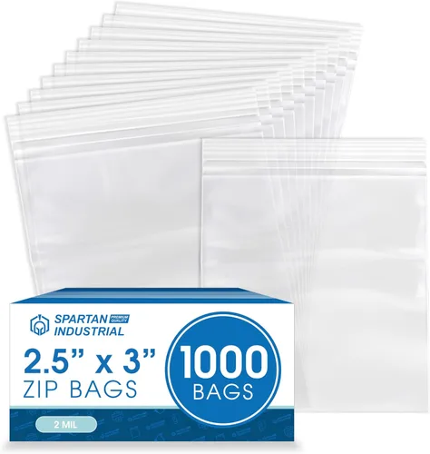 Miniatura 8 de Spartan Industrial - 2” X 4” (1000 unidades) 2 Mil Bolsas de plástico transparentes con cierre reutilizables de 2 mil con cremallera de cierre