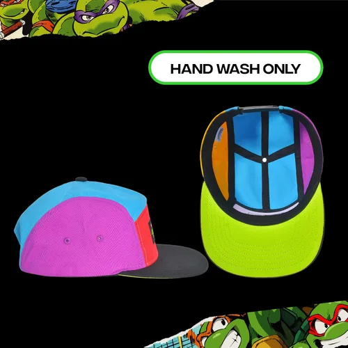 Miniatura 6 de Concept One TMNT - Gorra de béisbol para adultos, diseño de tortugas ninja con ala plana
