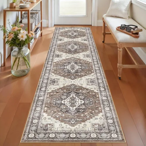 Miniatura 39 de HY HAO YUN LAI Alfombras antideslizantes para pasillos, alfombra lavable para pasillo, alfombra larga ultra suave para cocina, alfombras de acento