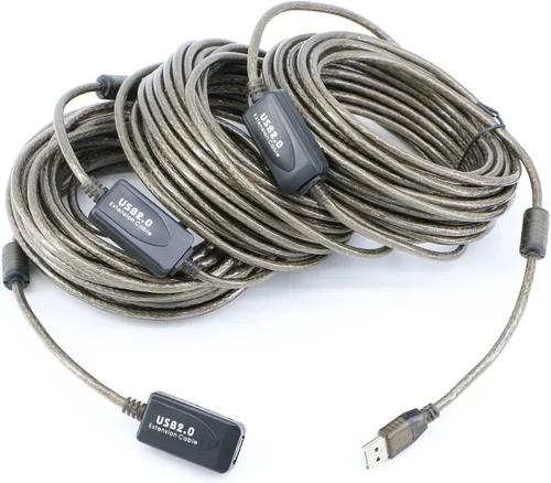 Miniatura 10 de Cable de extensión USB 2.0 A macho a hembra de alta velocidad 480 Mbps (30 pies)