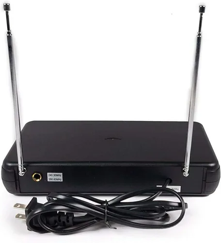 Miniatura 2 de EMB Pro EBM10W sistema de micrófono VHF portable, inalámbrico, dual, profesional